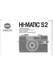 Minolta HiMatic S 2 manual. Camera Instructions.